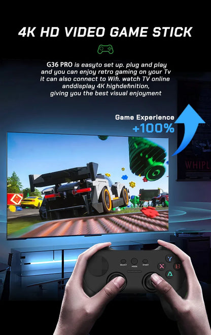 Super G36 Pro Game Console 256G 120000+ Retro Video Game Box Dual Wireless Controller TV Plug Play Arcade Home Gaming Console