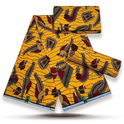 African Wax Fabric Lastest Prints Cotton Material High Quality Pagne Origin Real Ankara Gold Printed For Sewing Wedding Dress