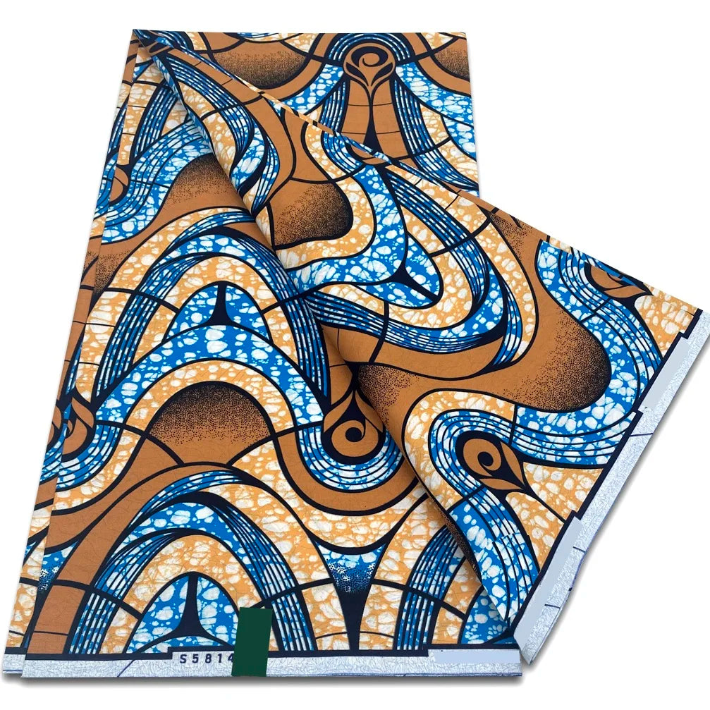 African Real Wax Prints Fabric Ankara Wax 100% Cotton Fabric Guaranteed Veritable Original Sewing Material