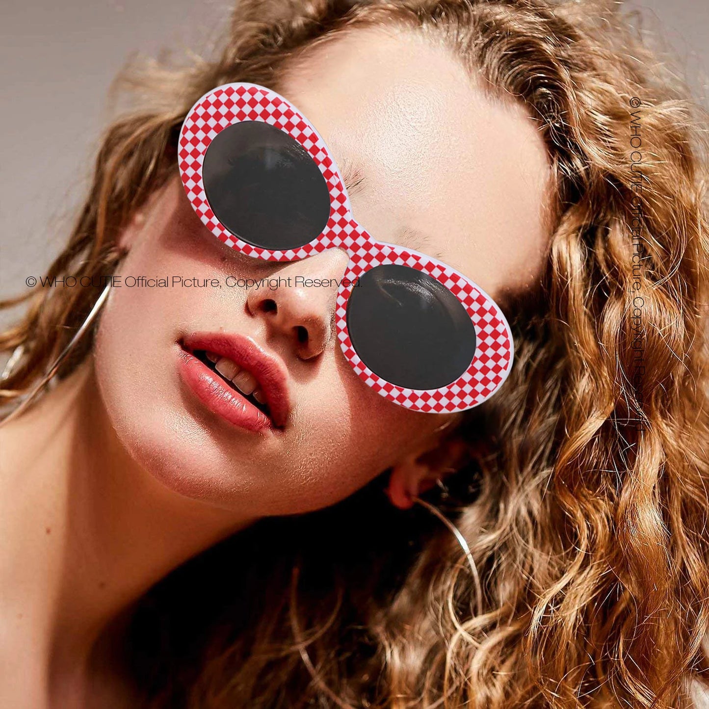 WHO CUTIE 2024 Goggles Oval Sunglasses Men Women Brand Designer 90S Colorful Retro Round Frame Kurt Cobain Shades Sun Glasses UV