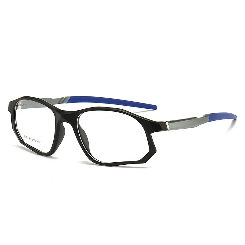 YIMARUILI New Fashion Sports Glasses Men and Women TR90 Spring Leg Design Big Face Optical Prescription Eyeglasses frame 5853