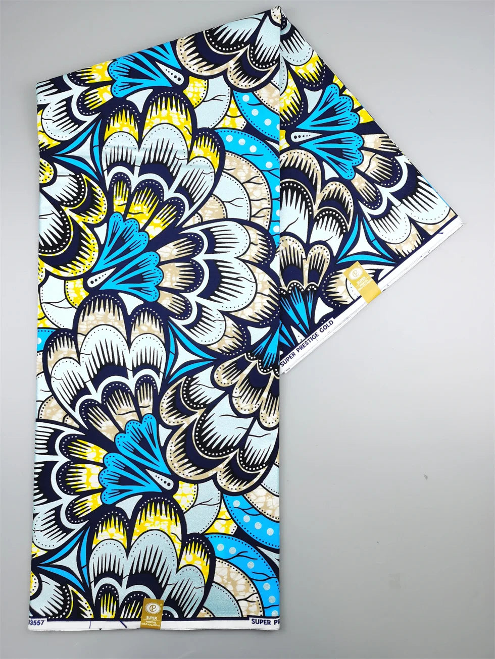 Newest Grand African Wax Glitter Glam Fabric 100% Cotton Ankara Batik Material Pagne Wax Gold Print Sewing Party Dress