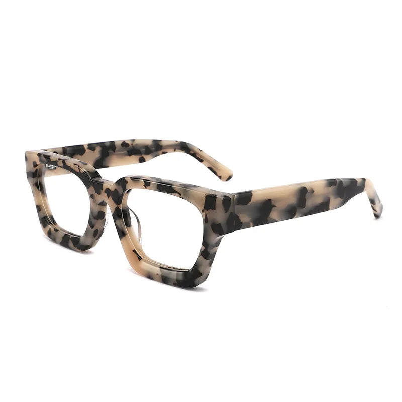 Luxury Thicken Acetate Reading Glasses Men Women Anti Blue Light Prescription Glasses Myopia Hyperopia Oversized Square Eyewear