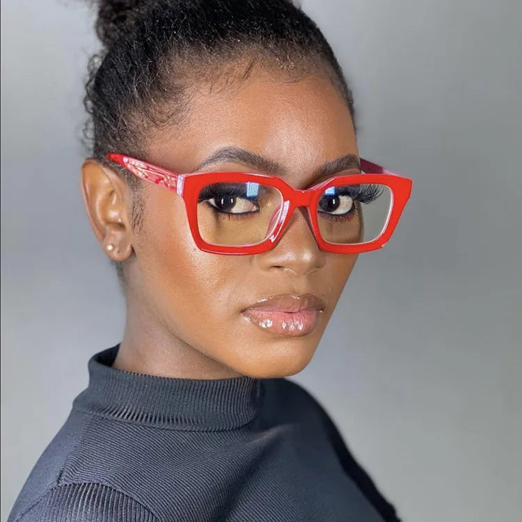 Retra Square Concave Frame Clear Lens Glasses Ultra Light Myopia Nerd Spectacles Degree 0 -0.5 -1.0 -2.0 -3.0 -4.0 to -6.0