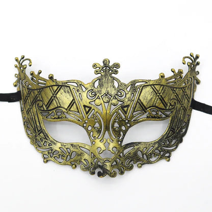 1pc Amazing Mask Antique Gold and Silver Jazz Flat Head Mask Ball Party Gathering Men and Women Cosplay Half Mask Decoration