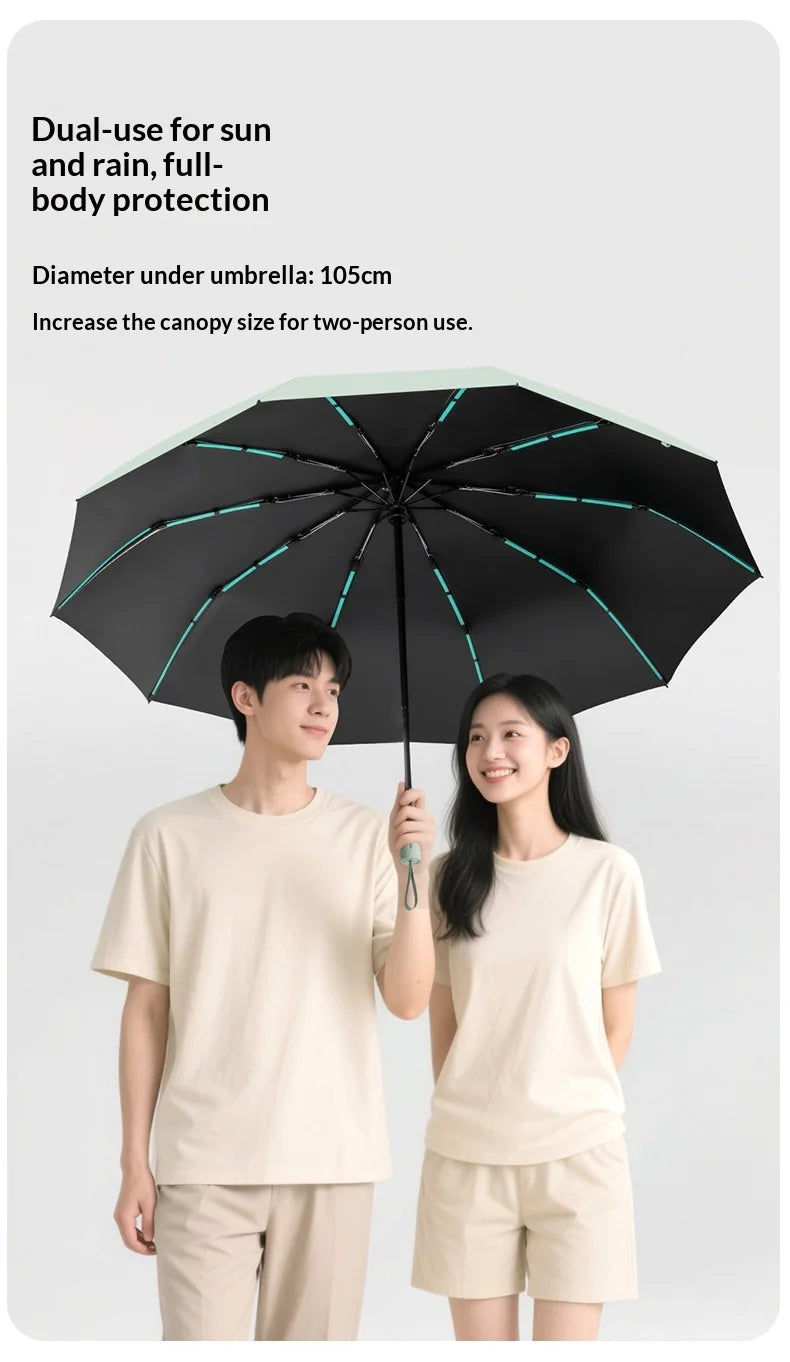 Automatic Umbrella, Windproof and Rainstorm-Resistant, Foldable Umbrella for Sunny and Rainy Days, Sunshade Umbrella