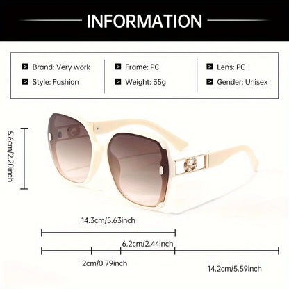 1PC, women's classic retro square fashion glasses - UV-blocking sunglasses, high-end sunglasses, perfect gift choice