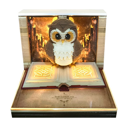 2026 3D Calendar Memo Pad Led Time Piece Calendar Tree of Chakra Desk Calendar Paper Carving Sticky Calendar For Christmas Gifts