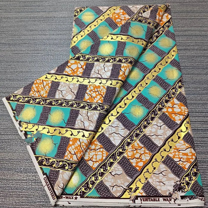 2022 New Hot Sale African Wax Fabric Cotton Material Nigerian Ankara Block Prints Batik Dutch High Quality Sewing Cloth