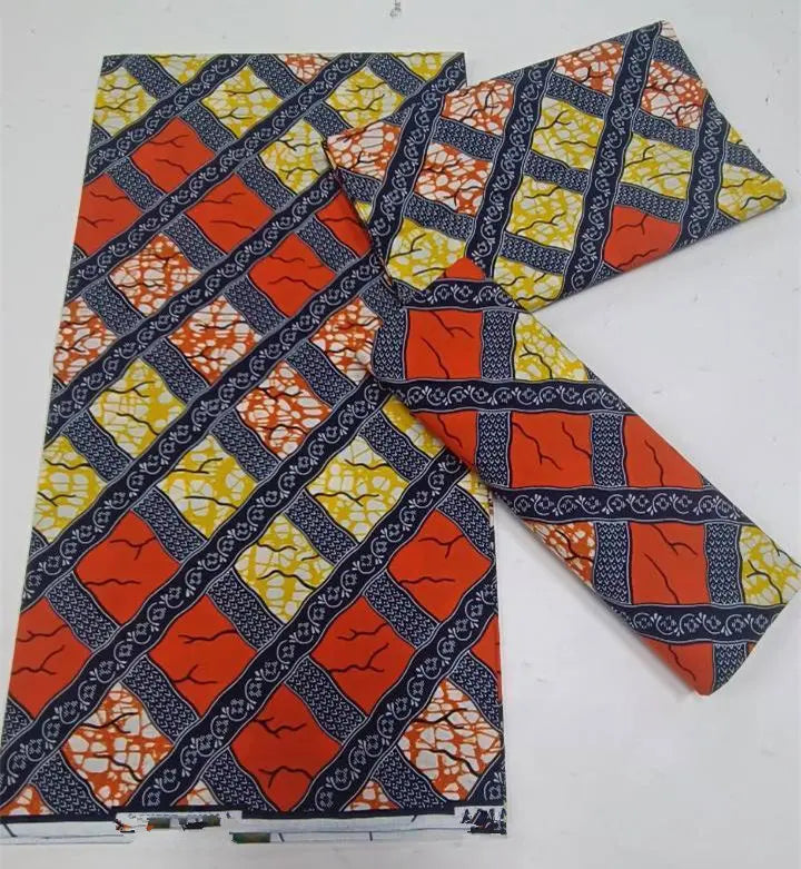Grand Super Original African Wax Fabric High Quality Nigerian Print Ankara Fabric For Sewing 6 Yard Women Dress 100% Cotton