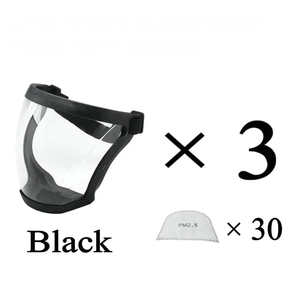 6 Colors Transparent Face Mask Full Face Shield Safety Glasses Eye Protection Windproof Dustproof Anti-splash Kitchen Tool New