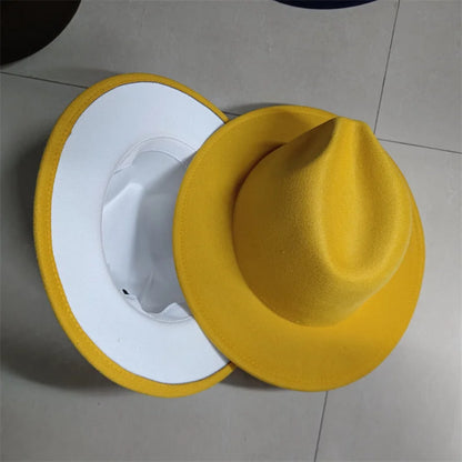 Sombreros Fedora Hat Dual Color Classic Jazz Hat Soft Fedora Hat Classic Men's and Women's Blue Jazz sombreros