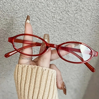 New Retro Small Frame Petite Face Cute Girl Eyeglass Frames, Stylish Eyeglasses, Makeup-Free Essential Oval Design