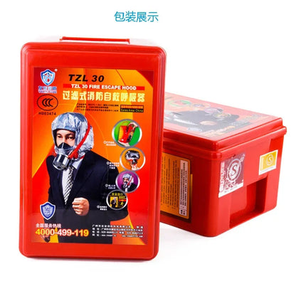 Fire Escape Mask Hotel Smoke Mask Tzl30 Filter Self-Rescue Re spirator Fire Escape Ma sk