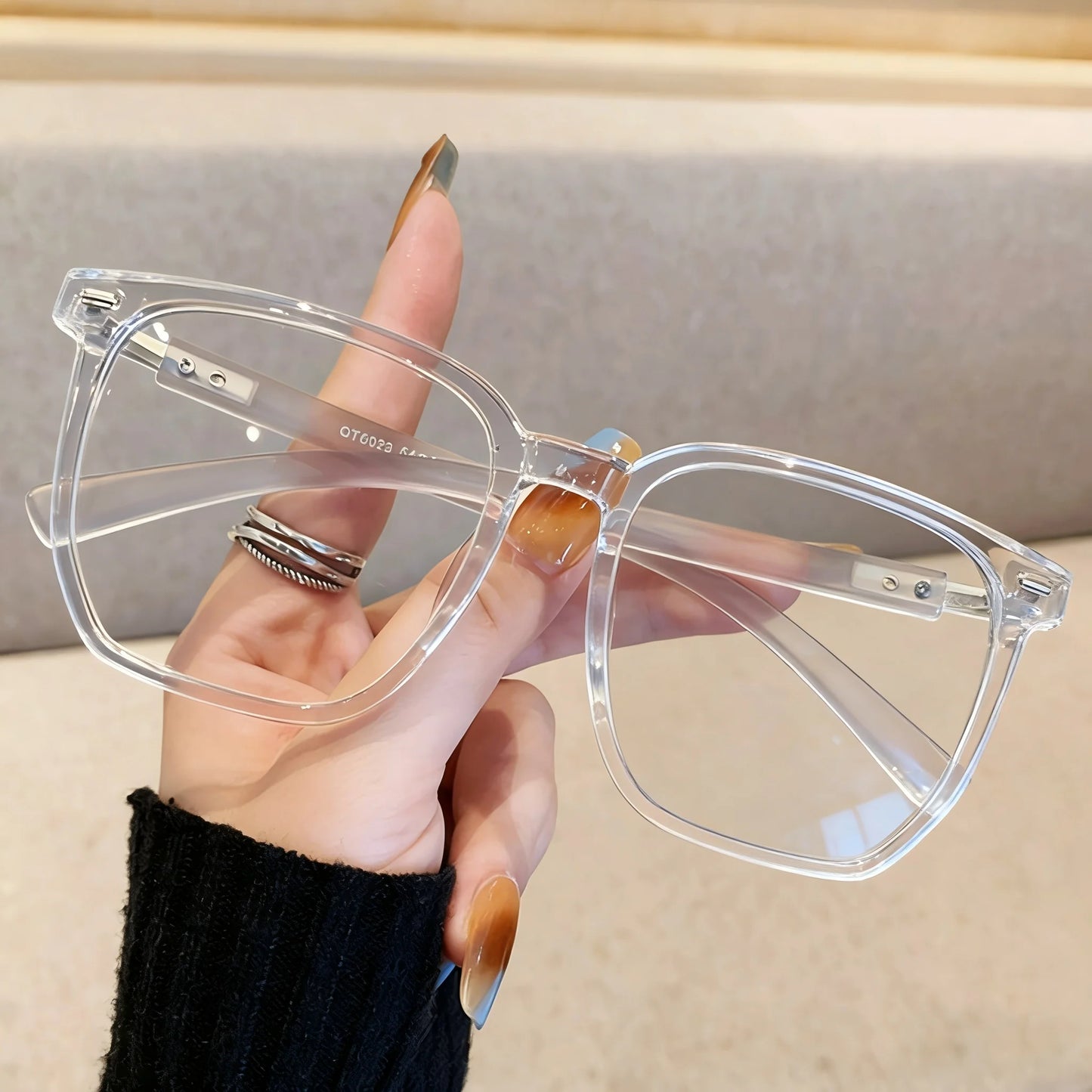 Fashion Transparent Computer Glasses Frame Women Men Anti Blue Light Square Eyewear Blocking Glasses Optical Spectacle Eyeglass