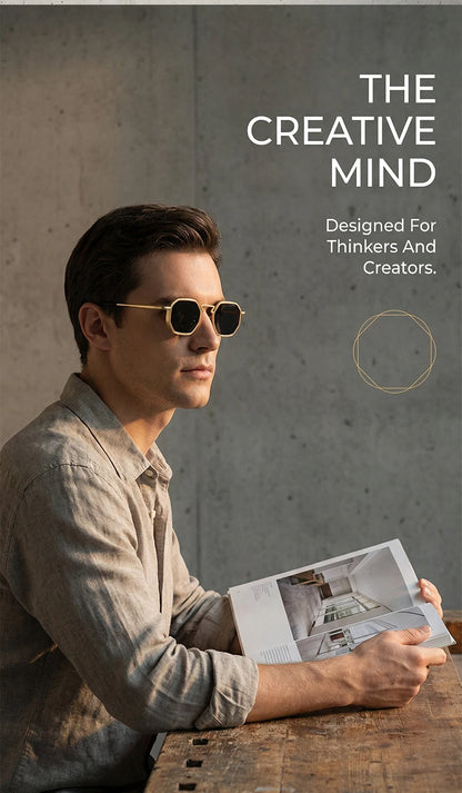 Small Frame Hexason Steampunk Sunglasses Men 2025 Luxury Brand Vintage Punk Eyewear Classic Polygon Metal Sun Glasses Male UV400