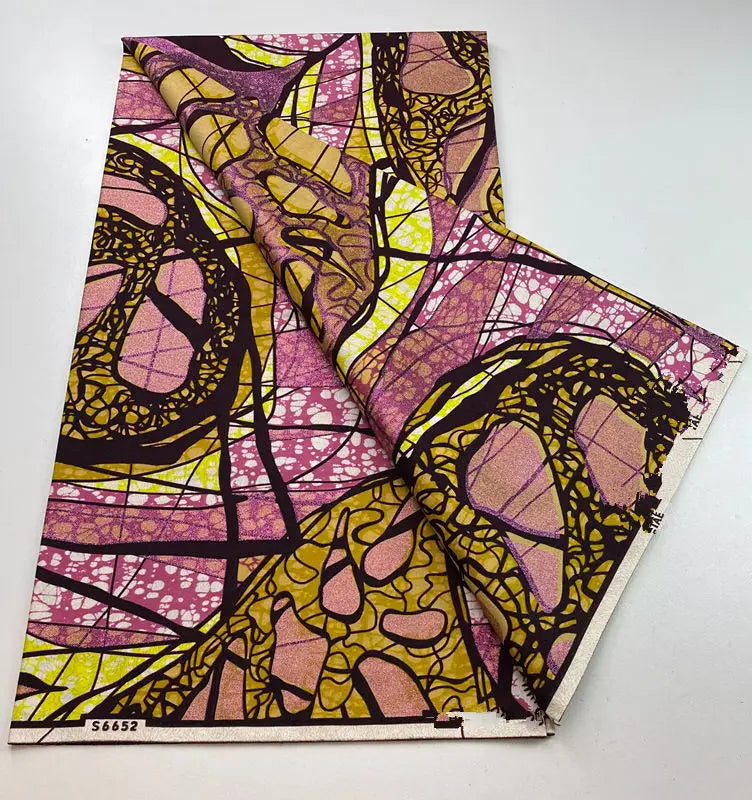 100%Certified Grand Super African Wax Nigerian GlitterGlam Gold Embellished Ankara Wax Printed Fabric Real Original For Sewing