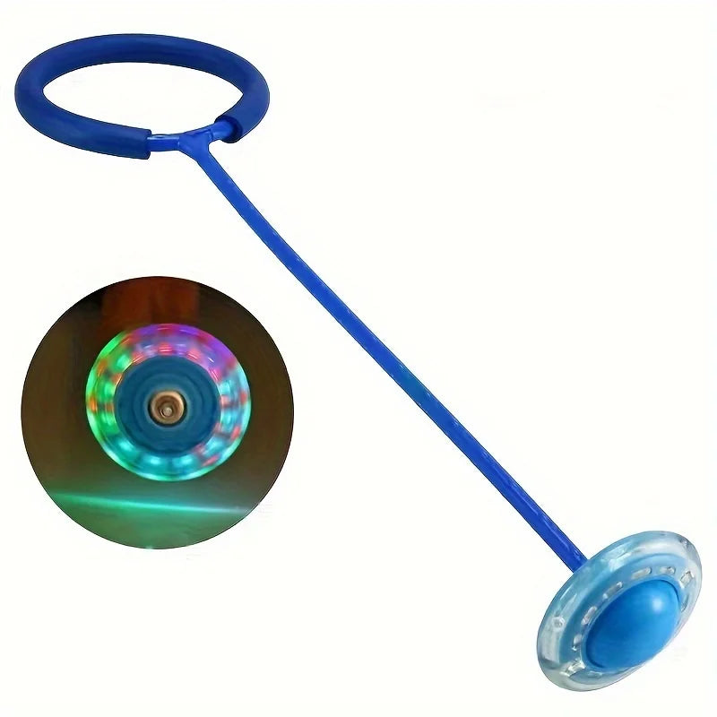 1Pc Children Flashing Jump Ring Sports Bouncing Ball Foldable Flashing Bouncing Ball Suitable For Children Or Adults Skill Game