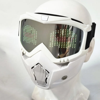 Punk Cyber Bluetooth App Led Mask Party Magic Flash Carnival Led Matrix Display Board Programmable Text Animation Light Glasses
