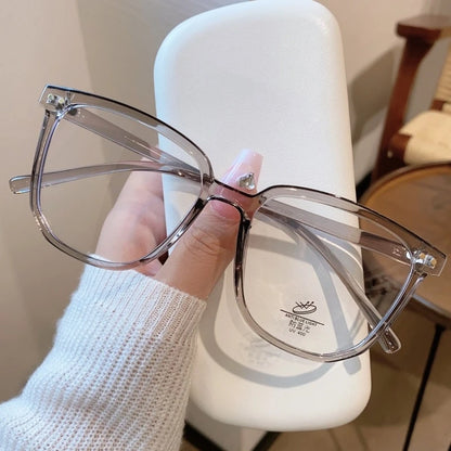 Fashion Square Large Frame Blue Light Blocking Reading Glasses Retro Men Women Presbyopia Glasses Unisex Far Sight Eyewear