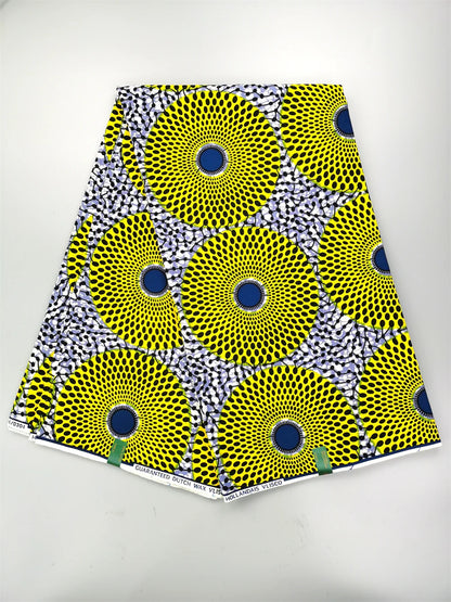 Dutch Ankara Wax Print Fabric High Quality Wax African Hollandais Fabric 100% Cotton Soft African Veritable Real Wax for Dress