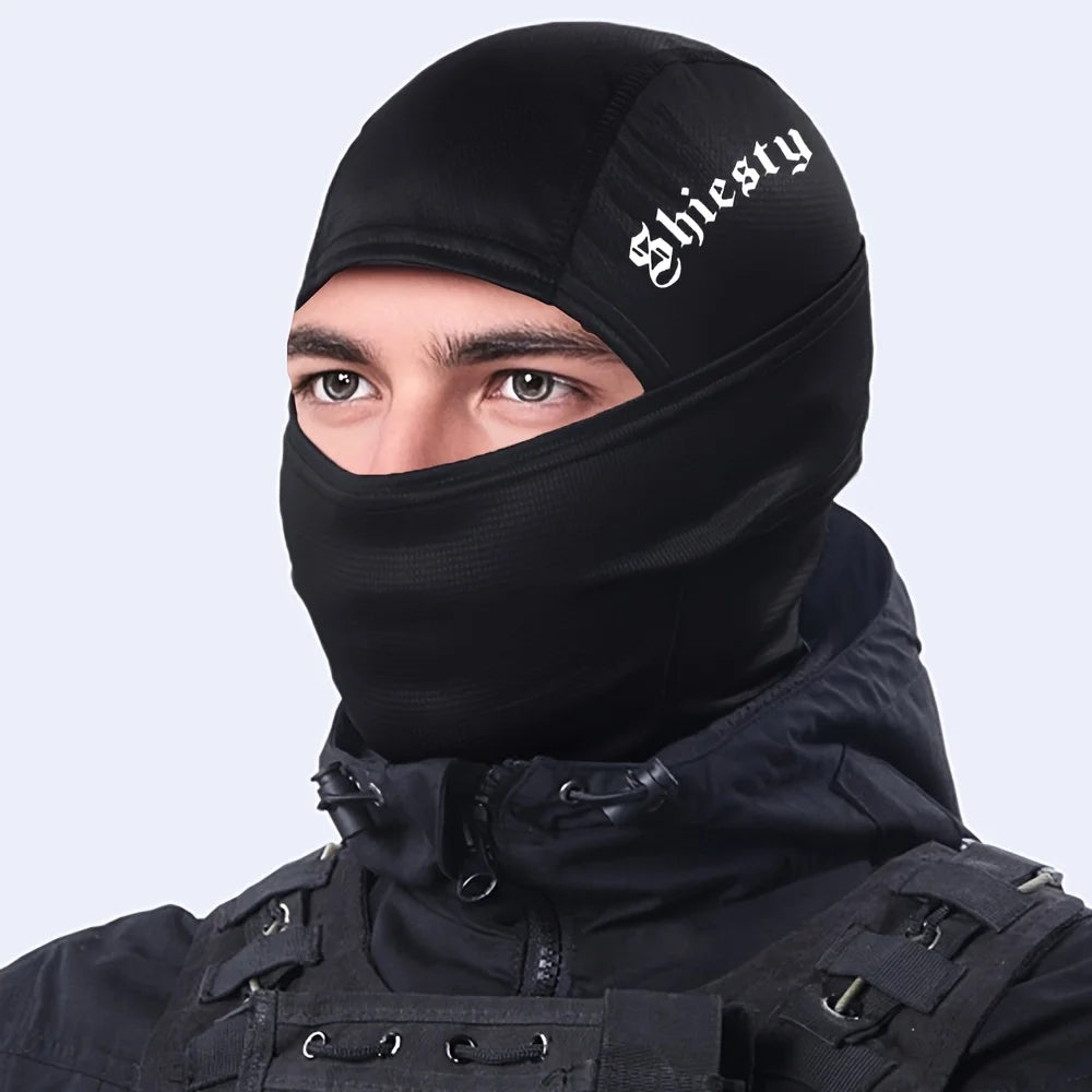 3pcs/2pcs/1pc English Letter Print Men's and Women's Balaclava Single Hole Full Face Neck Protection Mask Suitable for Outdoor