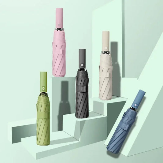 Morandi Fully Automatic Umbrella Black Glue Sunscreen Sun Umbrella Plus Sun Umbrella Wholesale
