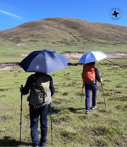 Hiking Umbrella Ultralight Outdoor trekkin long umbrella hands-free UV protection Umbrella Clip for Backpacks Sun & Rain Outdoor