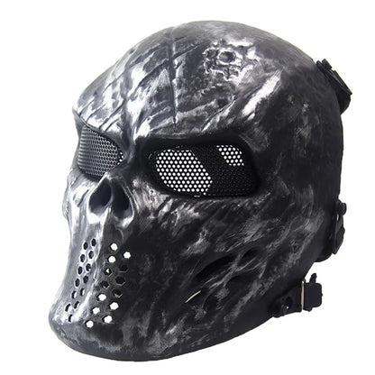 Men's Skull Warrior Mask Cool Camouflage Party Cosplay Accessory Unique Birthday Gift for Boyfriend Horror Game Party Decoration