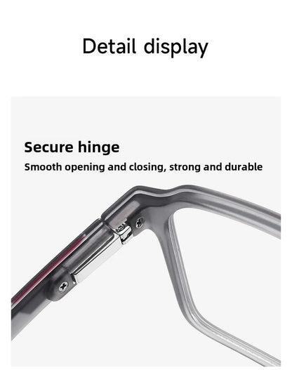 BLMUSA Retro Large Frame Ultralight TR Non-Slip Sports Myopia Glasses Anti Blue Light Prescription Reading Driving Sunglasses