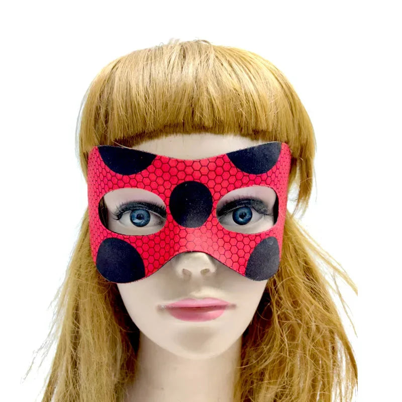 Halloween Polka Dot Ladybug Mask Simple Gift for Adults and Children, Boys and Girls, Performance Stage Costume Props