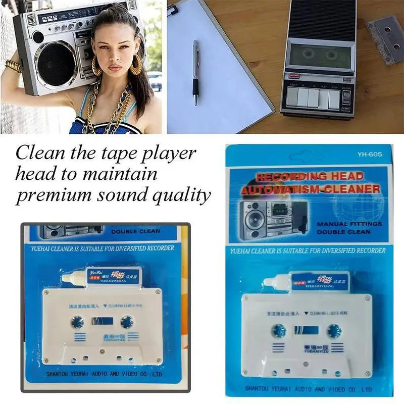 Cassette Tape Head Cleaner Demagnetizer Kits Audio Deck Huishoudelijke Tape Player Reinigingsproducten Recorder Reiniger Vloeist
