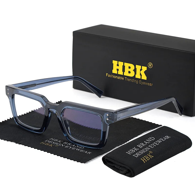 HBK Fashion Glasses Frames for Men TR90 Square Anti Blue Light Women's Daily Simple Business Glasses Optical Eyeglasses Frame
