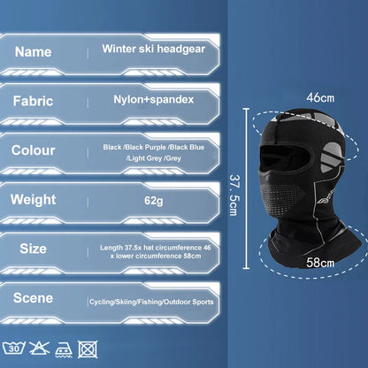 Men Women Cold-Proof Thermal Scarf Winter Ski Hat Balaclava Full Face Mask Ski Cycling Hunting Head Neck Cover Helmet Liner Cap