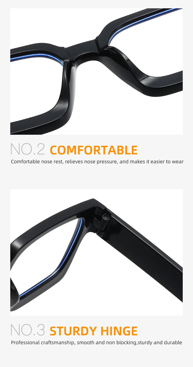 New Transparent Computer Glasses Frame Women Men Anti Blue Light Square Eyewear Blocking Glasses Optical Spectacle Eyeglass