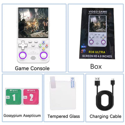 2026 Linux System R36 ULTRA Open Source Video Game Console 4 0inch IPS Handheld Game 64G 20000 Plus Games Retro Pocket Player