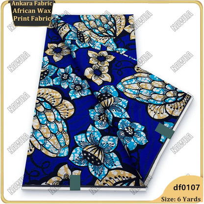 Fashionable African Real Wax Print Fabric 2026 Latest Design Ankara Wax Fabric Soft 100% Cotton Pagne Women Dress Loincloth ﻿