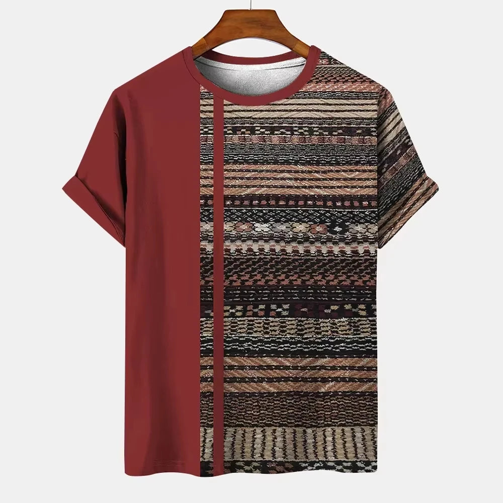 Men's T-shirt Ethnic Style 3d Print Tshirt Men Women  African Tradition Stripe T Shirt Tees Women Tshirt Kids Tshirt Clothing