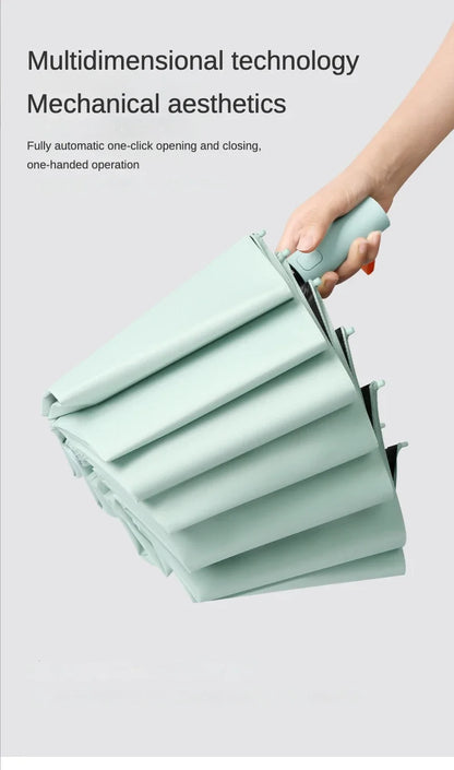 72 Bone Super Strong Windproof Automatic Folding Reinforced Large Rainproof Sun Protection   Women Men Umbrella