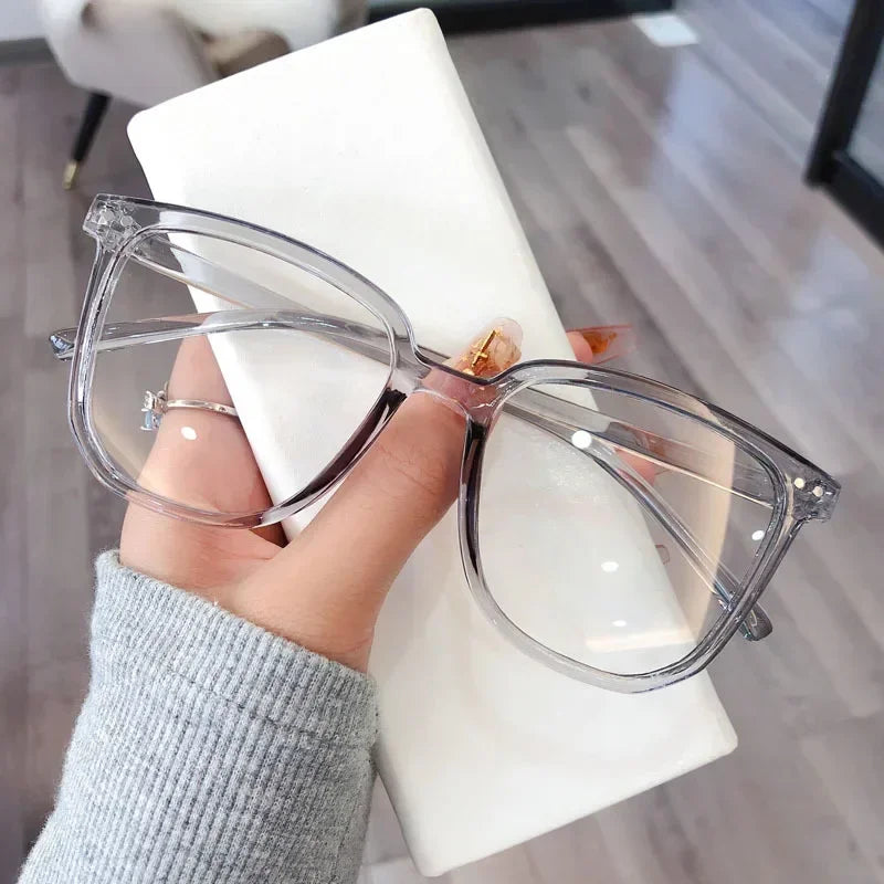 Fashion Square Large Frame Blue Light Blocking Reading Glasses Retro Men Women Presbyopia Glasses Unisex Far Sight Eyewear