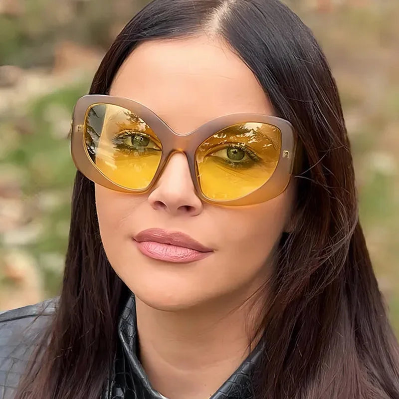 Oversized Reading Glasses Women Luxury Brand Designer Cat Eye Chunky Glasses Anti Blue Light Customised Prescription Glasses