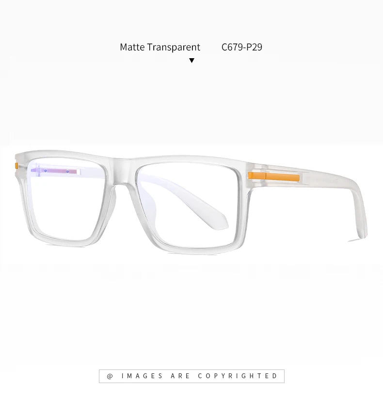 Men Optical Reading Glasses Prescription CR39 Lenses Myopia Eyewear Women Blue Light Blocking Computer TR90 Big Eyeglasses Frame