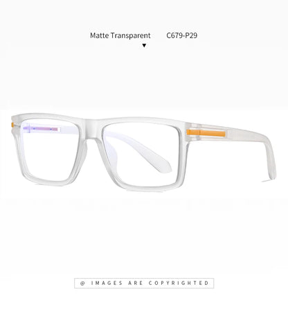 Men Optical Reading Glasses Prescription CR39 Lenses Myopia Eyewear Women Blue Light Blocking Computer TR90 Big Eyeglasses Frame