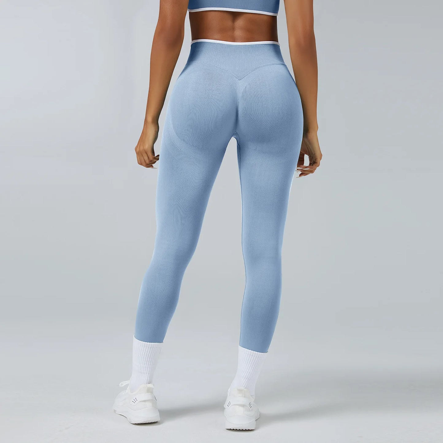 Seamless High Waist Yoga Pants Women Tummy Control Leggings Stretchy Soft Workout Running Leggings Comfortable Gym Sports Tights