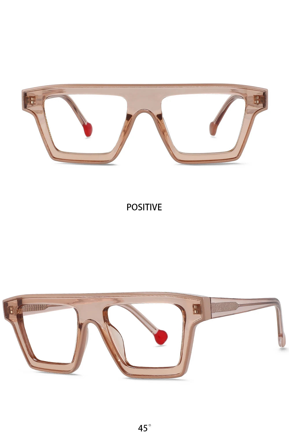 R56012 Oversized Rectangle Reading Glasses +1.00 +2.00 +3.00 Retro Eyeglasses for Hyperopia Glasses Presbyopia Eyeglasses