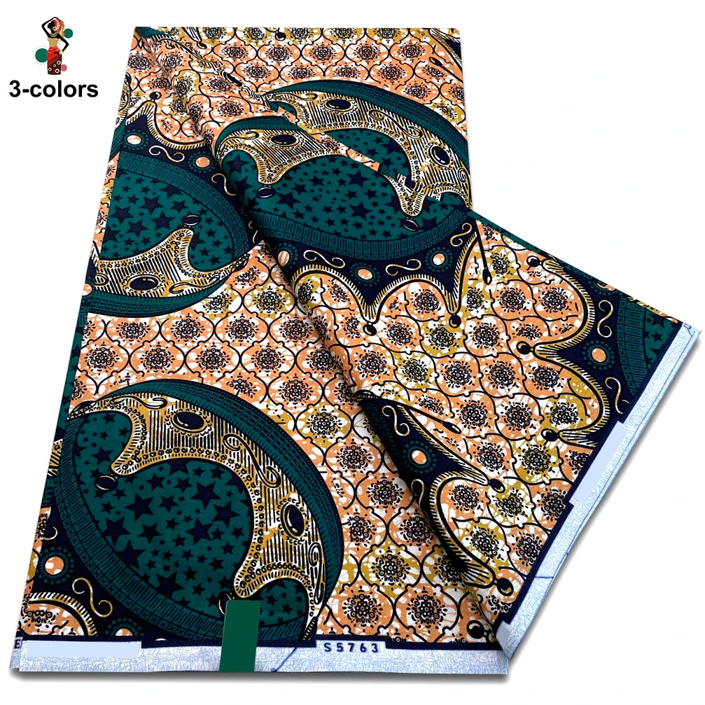 2025 Guaranteed Veritable Original African Wax Print Fabric Real Nigerian 100% Cotton Ankara Wax Fabric Soft Pagne Spuer Batik