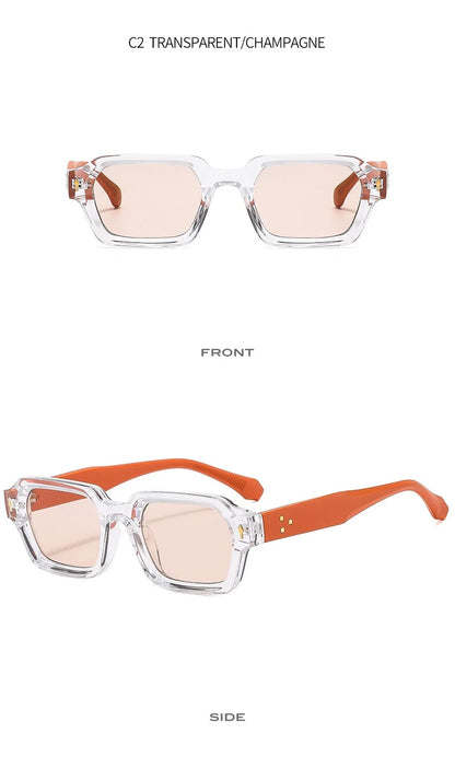 New Fashion Small Square Sunglasses For Women Men Modern Design Retro Double Color Frame Sun Glasses Shades UV400 Eyeglasses