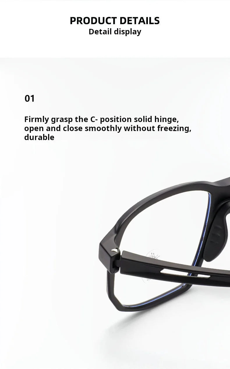 YIMARUILI New TR90 Men's Sports Cycling Glasses Ultra-light Fashion Big Size Optical Prescription Eyeglasses Frame Women HD-8068