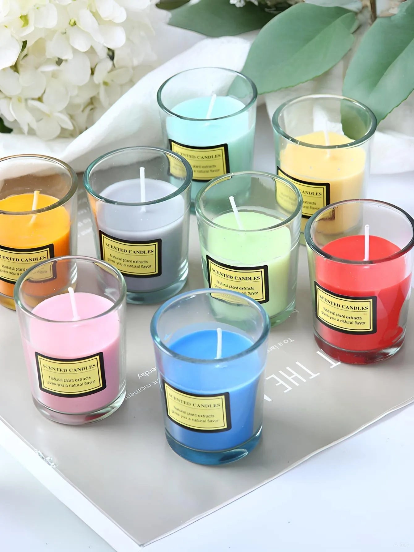 1PC Romantic Smokeless Soy Wax Candle - Glass Aromatherapy Gift Box Home Wedding Decor Companion Souvenir