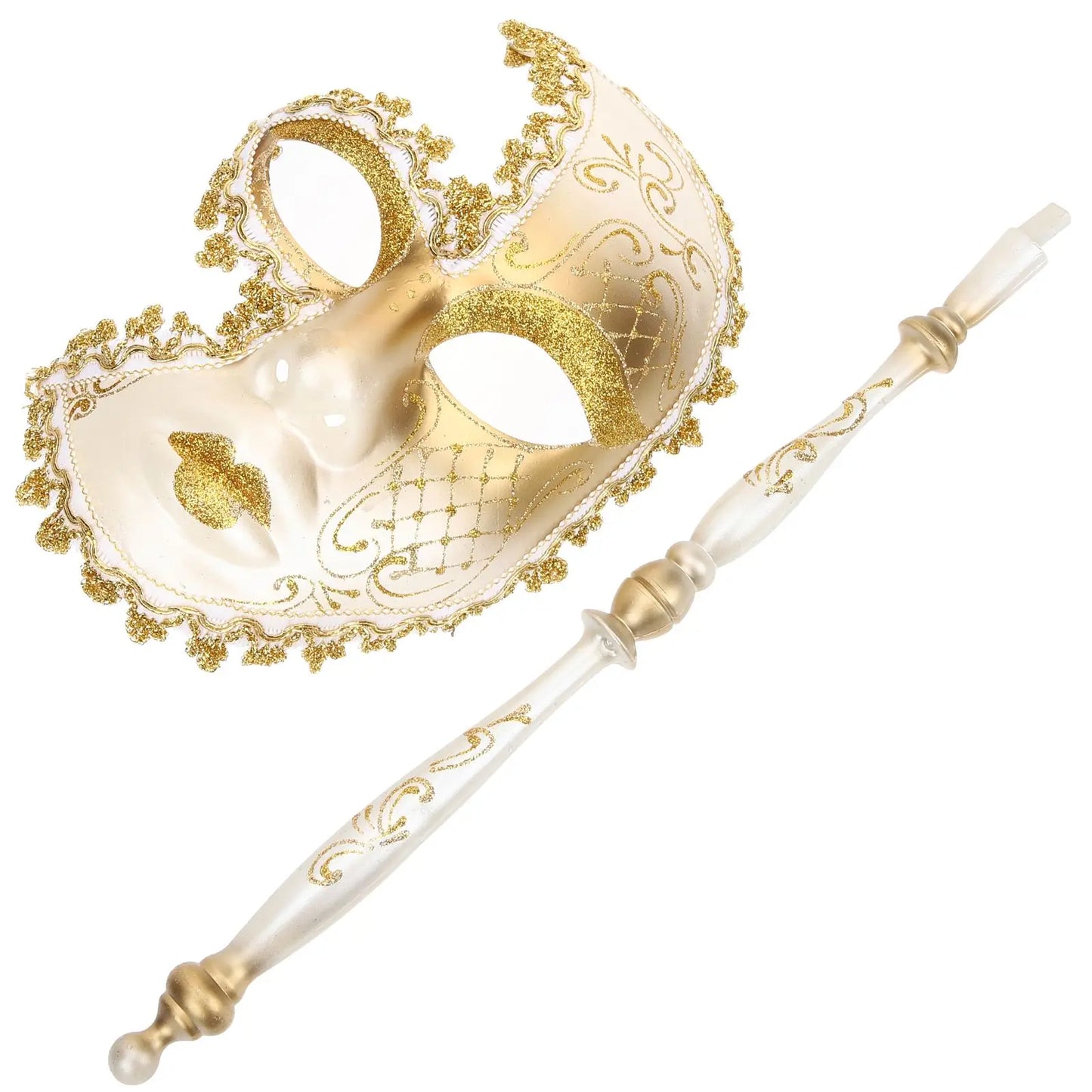 Venetian Hand Mask Halloweenmask Masquerade for Women with Stick Handheld Masquarade Mardi Gras Accessories Prop Halloweenmasks